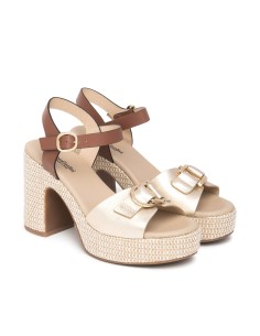 Nero Giardini sandalo in pelle con tacco e plateau 2